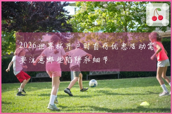 2026世界杯开户时首存优惠活动需要注意哪些陷阱和细节